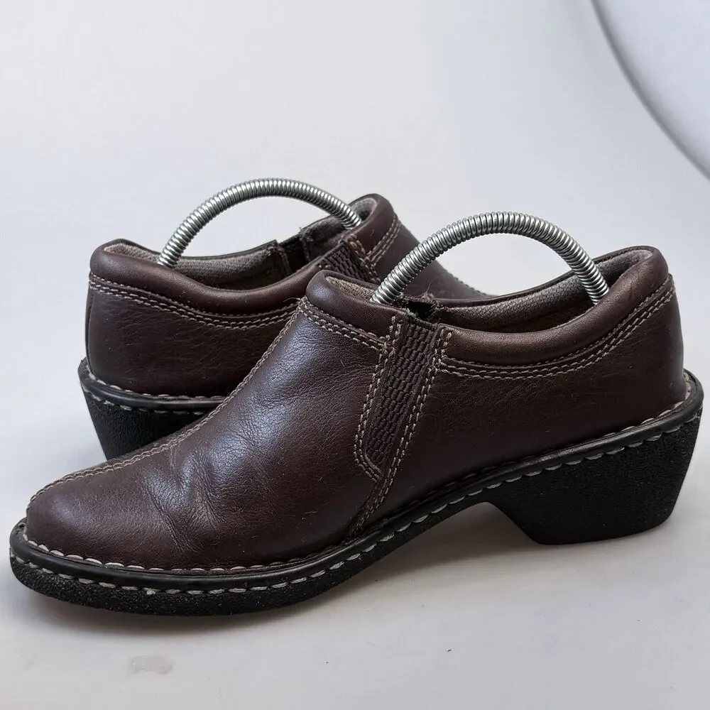 Eastland Amore 3096-02 Casual Brown Leather Heeled Boots Womens 6.5M EUC